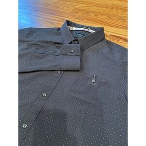 7Diamonds Mens Button Up XL Black 4-Way Stretch In The Light SMK-7370 Shirt